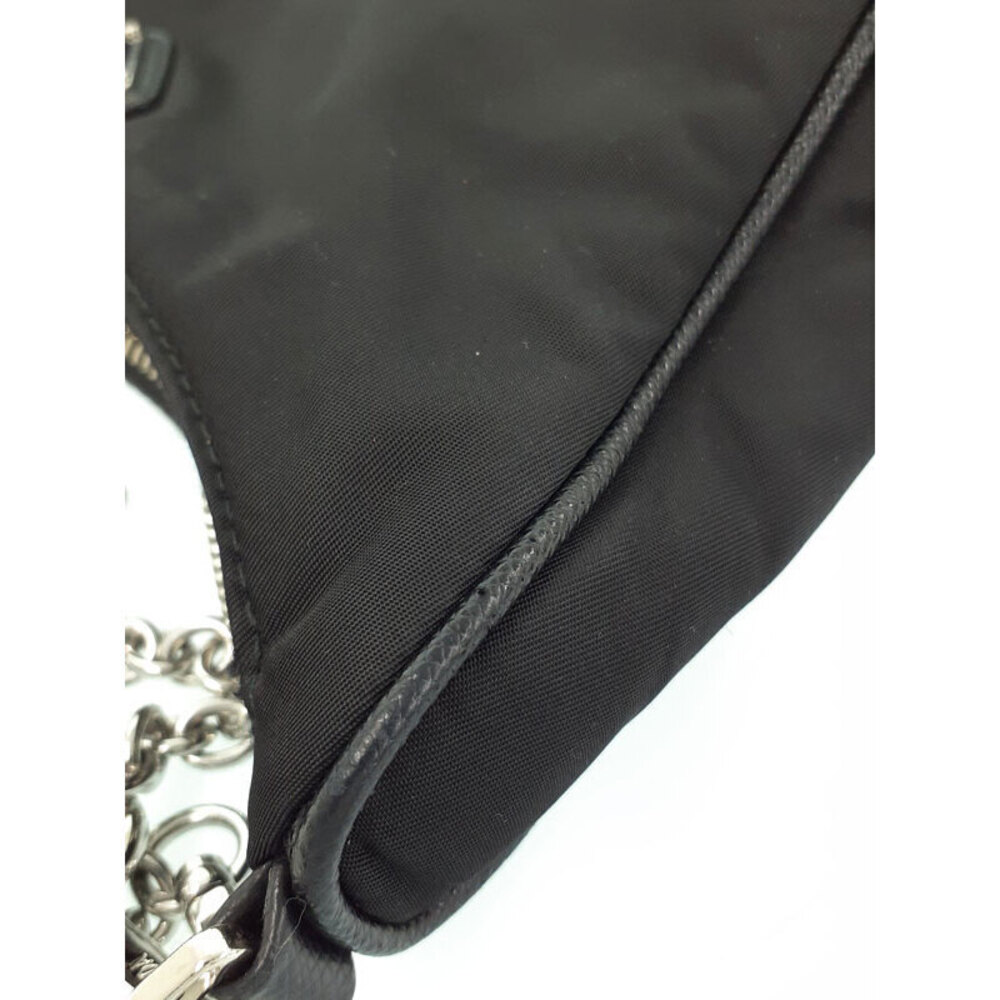 Prada Leather 2005 Saffiano Bag Black ReEdition Chain Shoulder - Picture 8 of 9